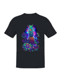 Neon Tropical Pineapple Paradise Men's T-Shirt