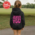 Jesus Loves You Christian Youth Hoodie
