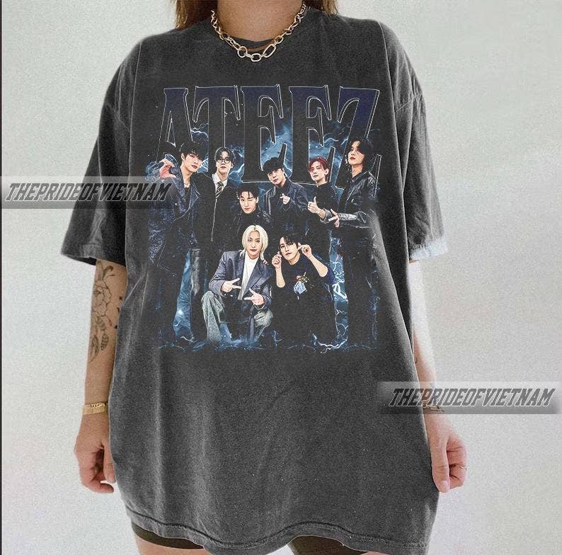 Vintage 90S Bootleg Style Ateez T-Shirt Retro Kpop T-Shirt
