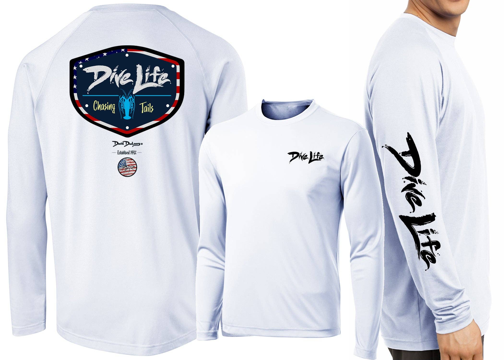 Men's Performance Dive Life Chasing Tails Long Sleeve