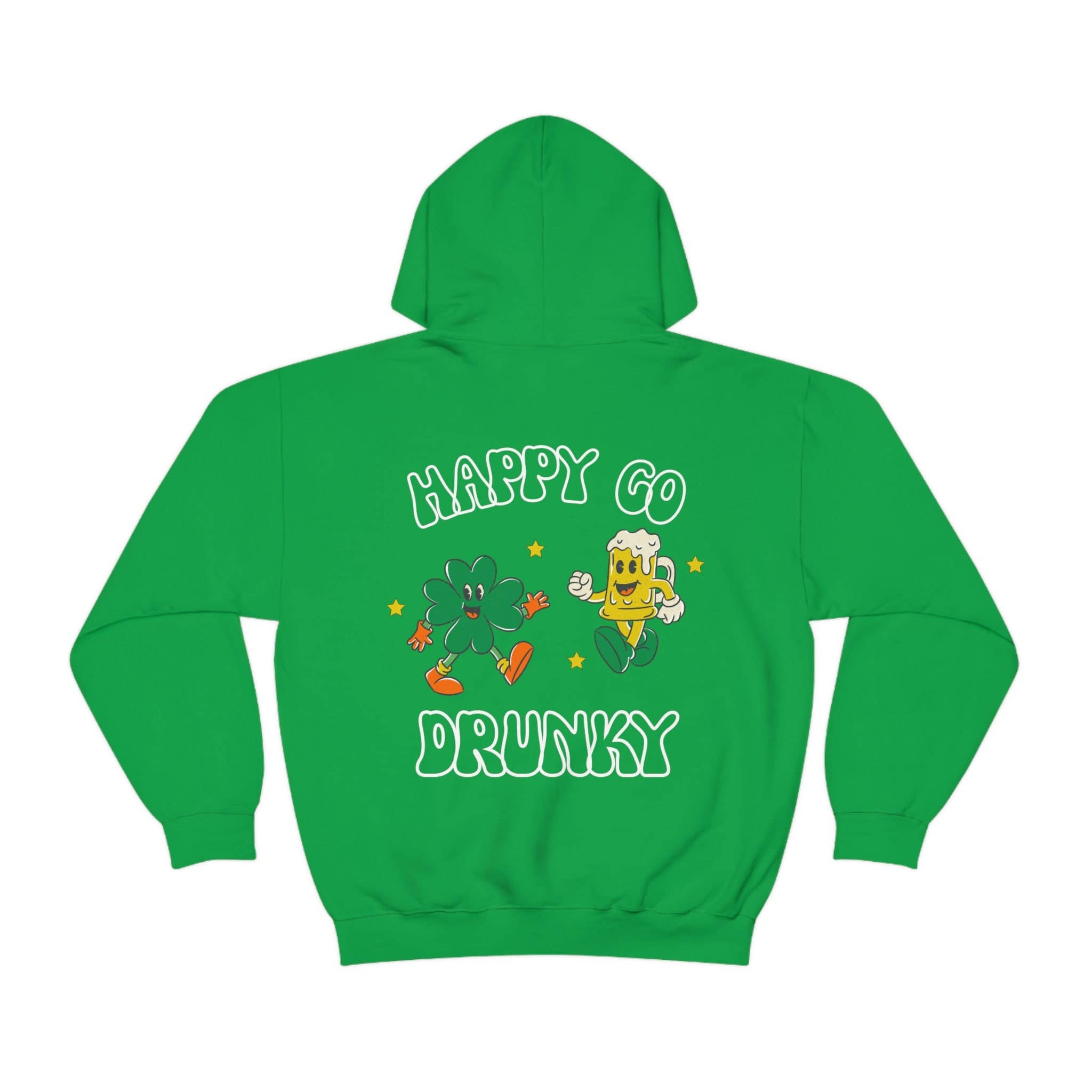 Happy Go Drunky Cartoon Characters Hoodie
