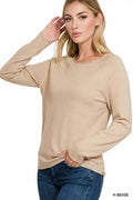 ...SI-25004 Viscose Round Neck Basic Sweater