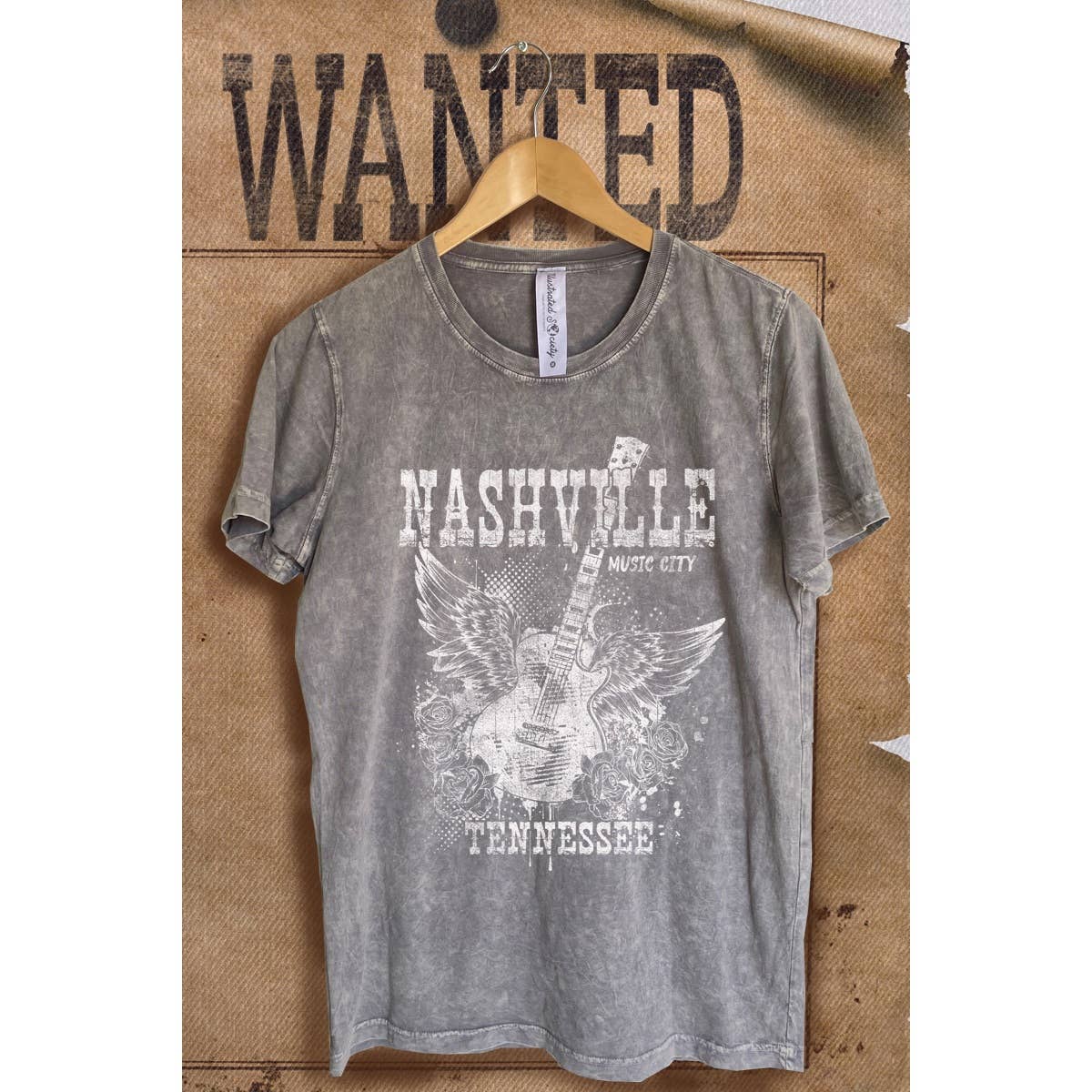 Nashville Mineral Wash Vintage  Graphic  Tee