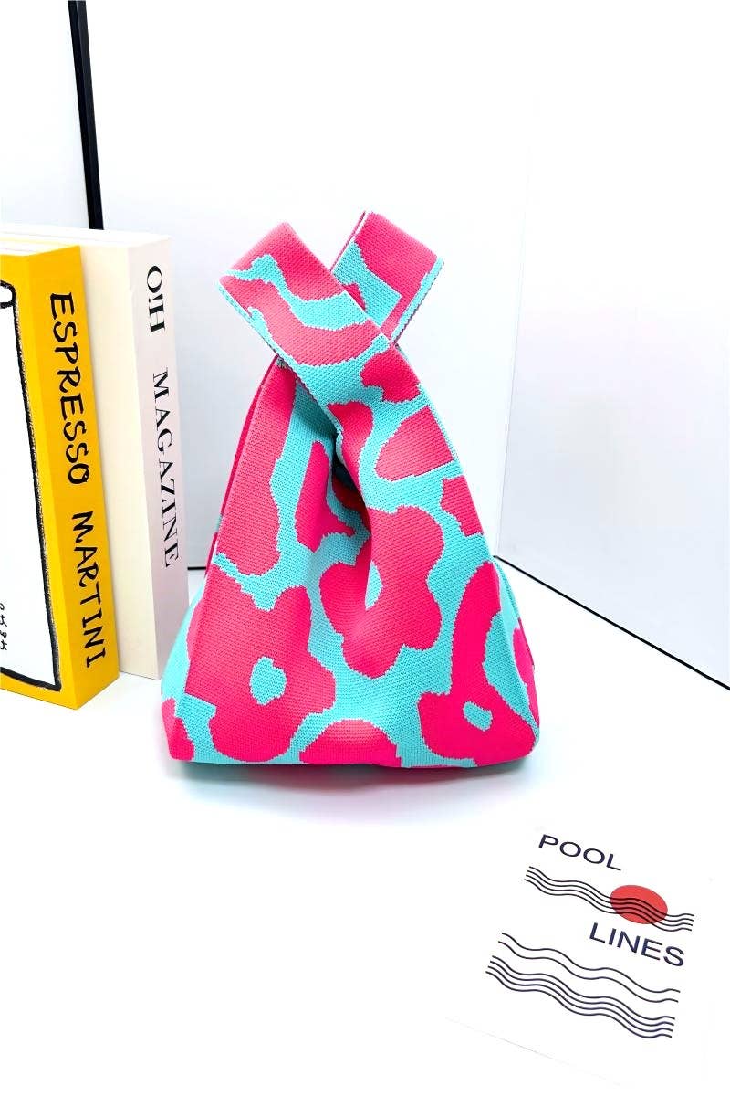 ..1009 Aesthetic Flower Knitted Tote Handbag SI-26505