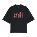 Cult's Oversized Short Sleeve Crew Neck Tee "Flame Logo"
