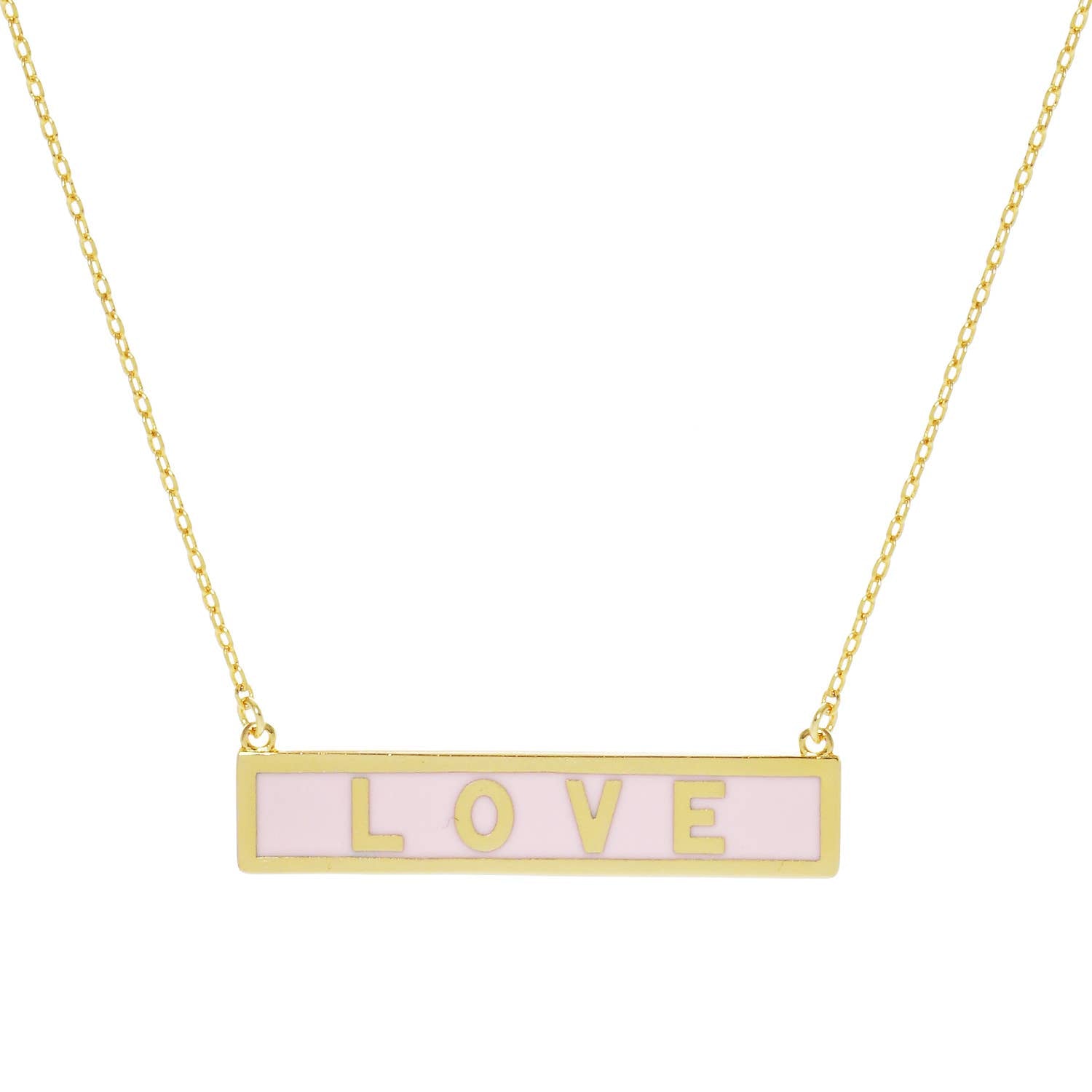 Gold-Dipped Love Pendant Necklace