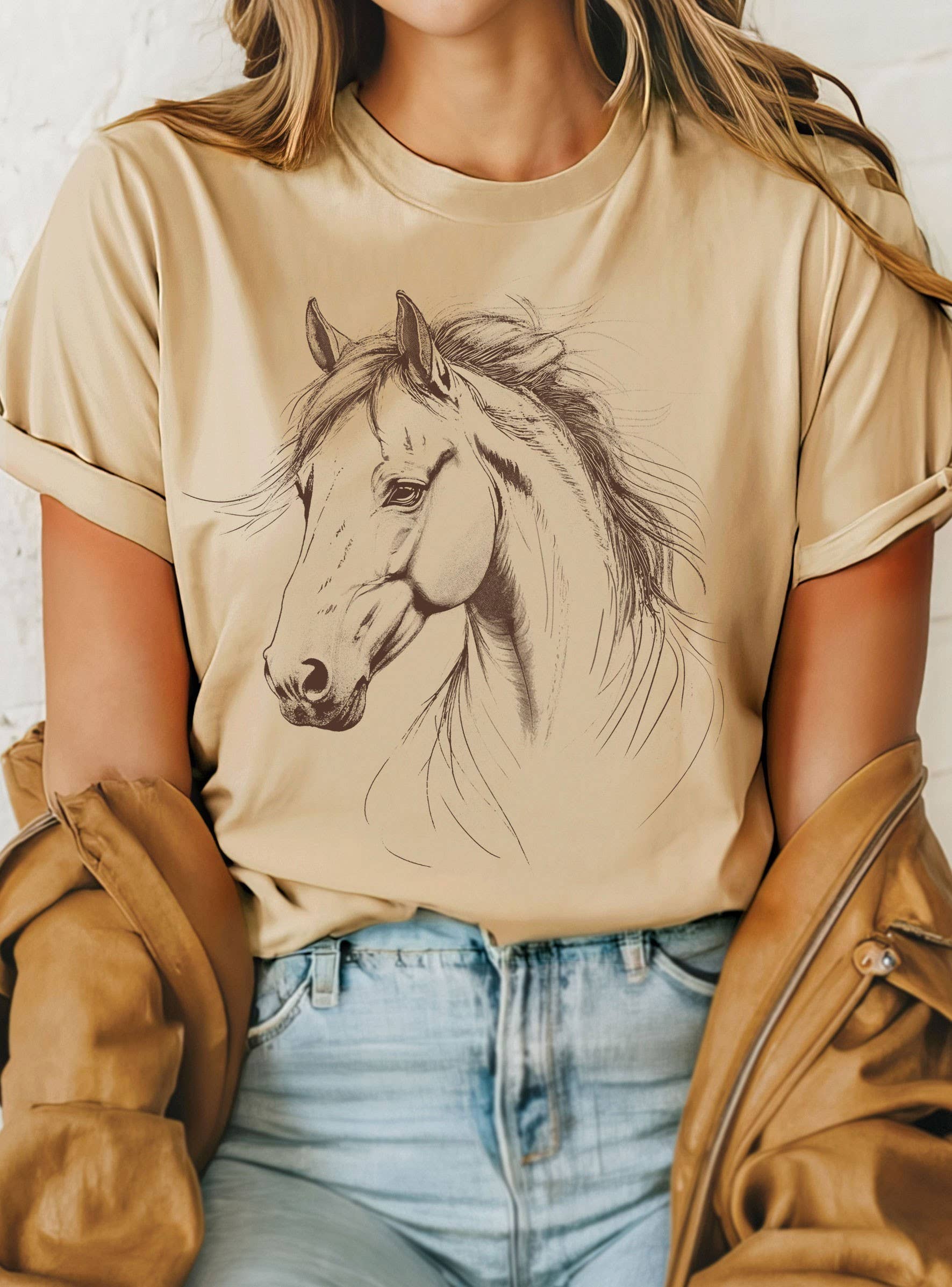 Horse Sketch Graphic Tshirts