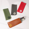 Solid Color Flower Eyeglasses Sunglasses Pouch