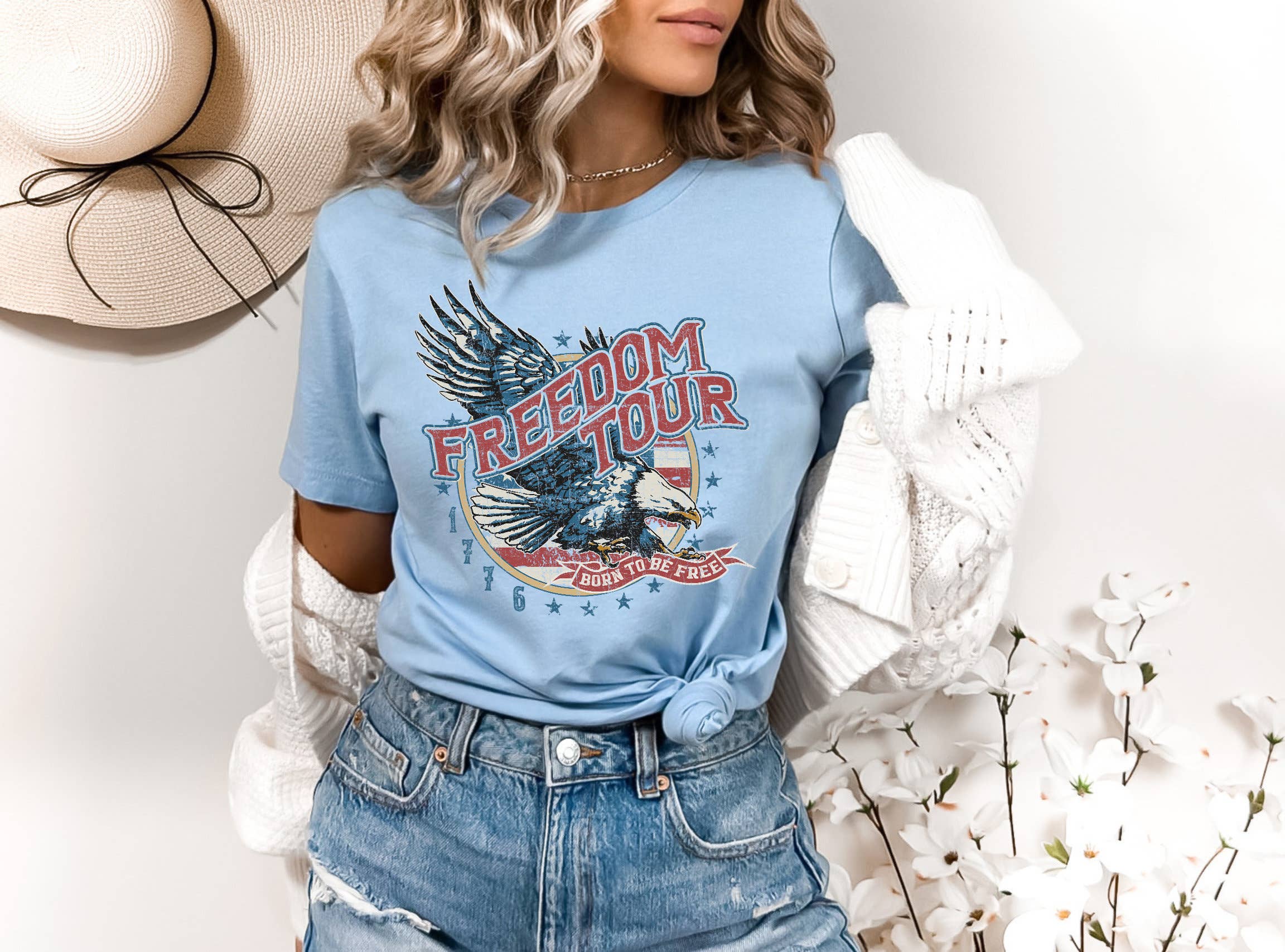 Freedom Tour 1776 T-Shirt - American Eagle Patriotic Gift