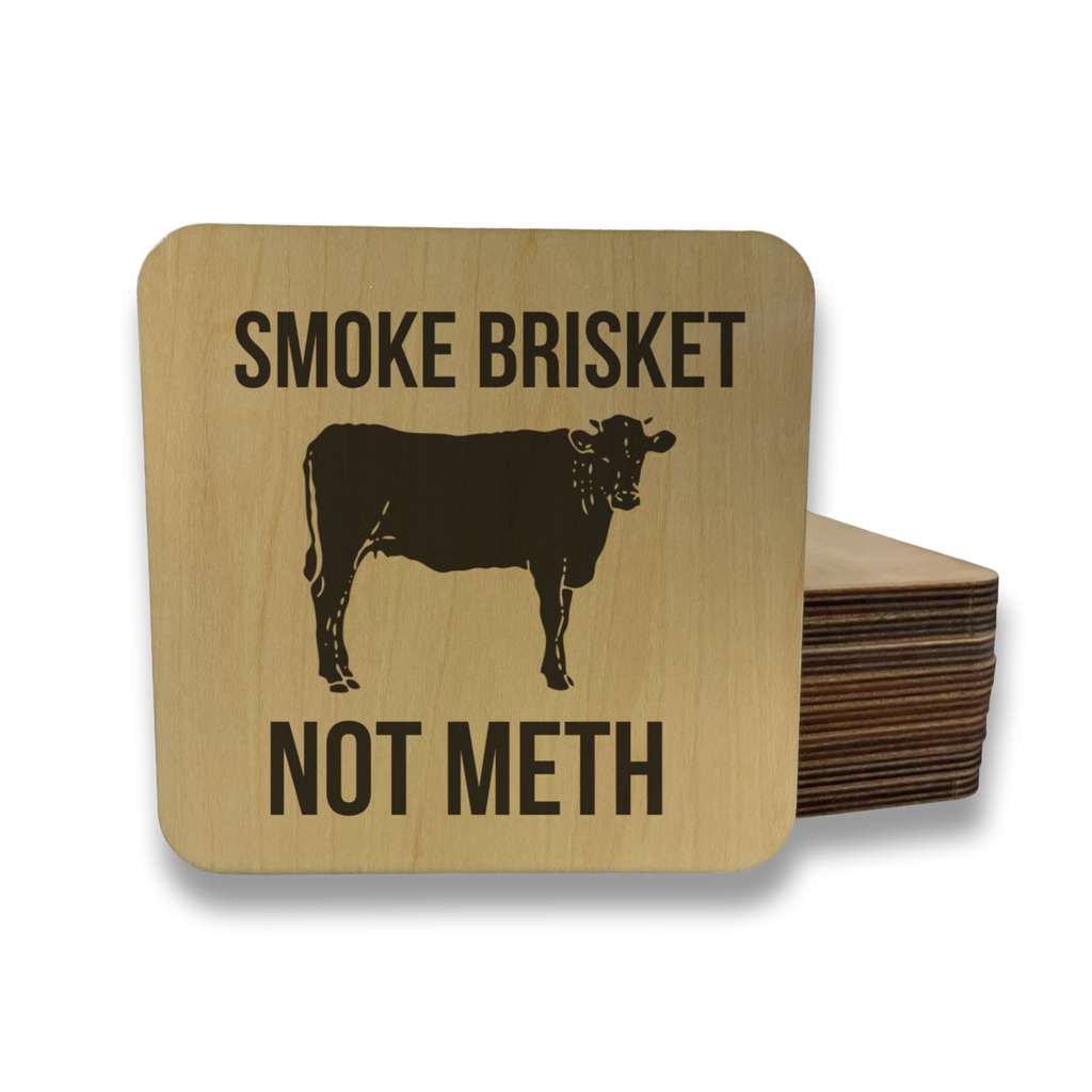 Smoke Brisket Not Meth Magnet/Drink Coaster Unisex
