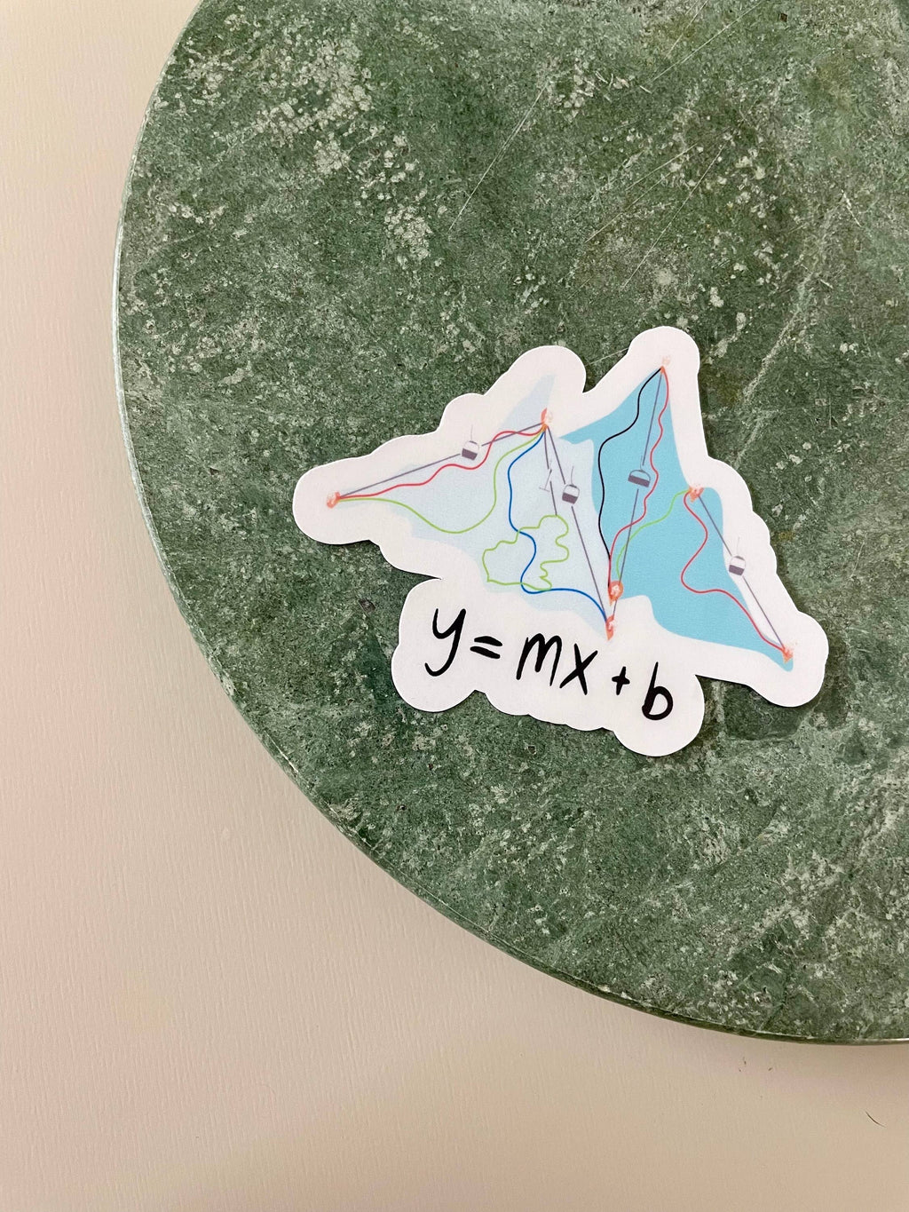 Skiing Snowboarding Pun Die-Cut Sticker Unisex