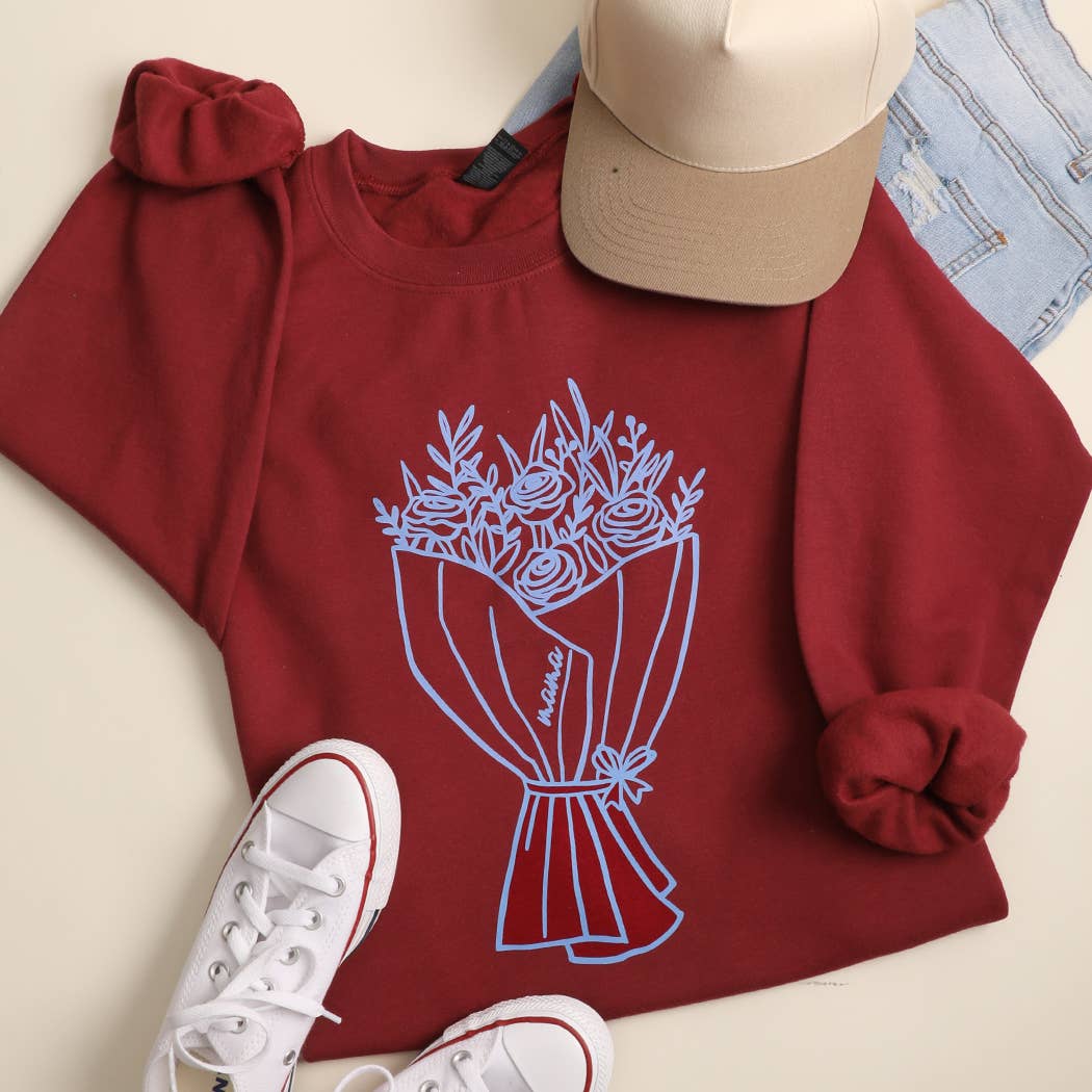 Mama Floral Bouquet Graphic Sweatshirt