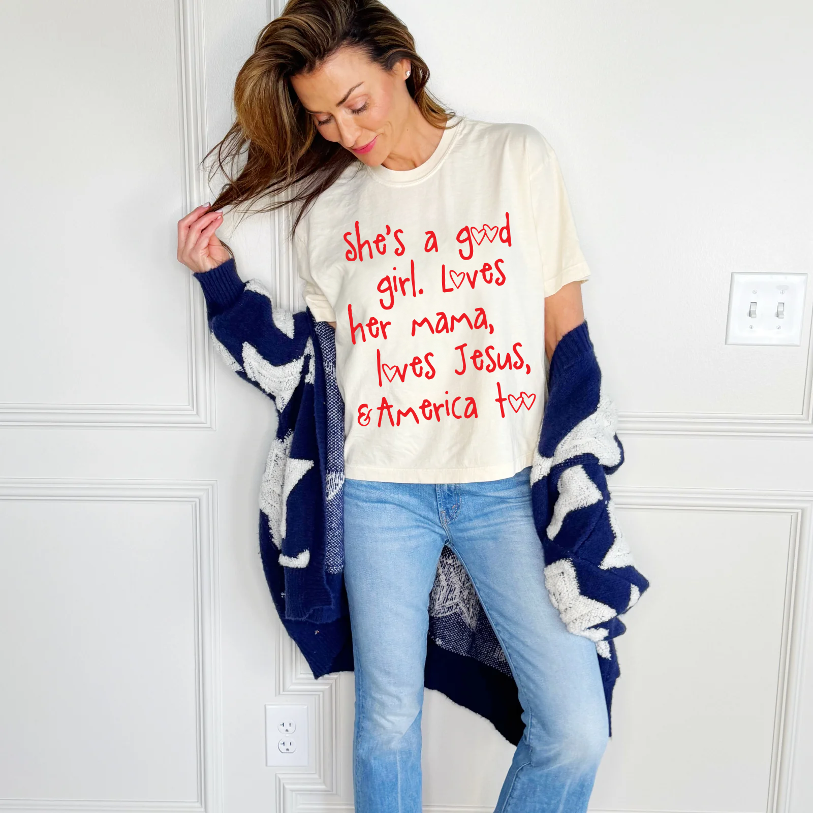 She's A Good Girl Cropped Tee