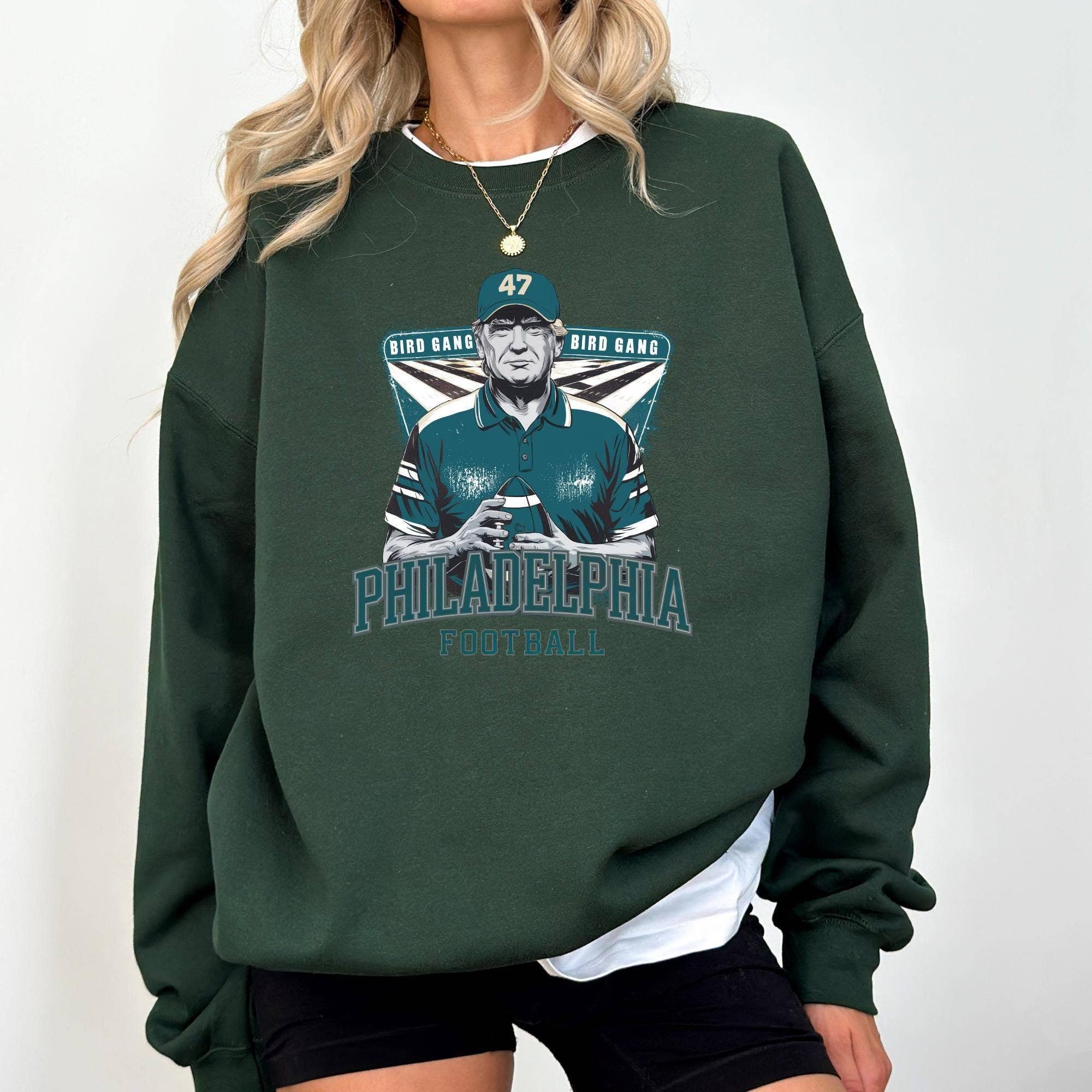 Donald Trump Bird Gang Philly Football Fan Sweatshirt