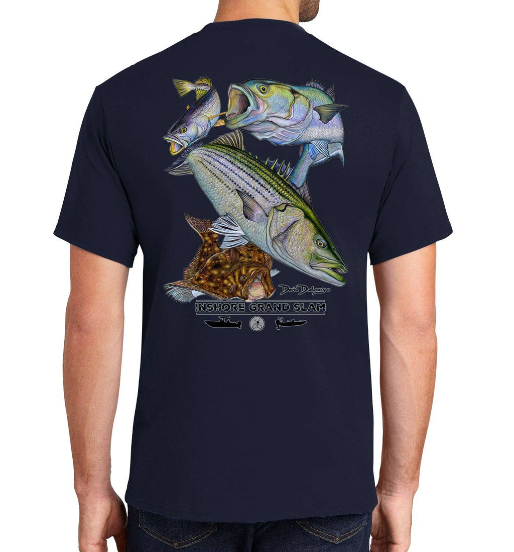 Men's Inshore Grand Slam Short Sleeve Navy Cotton Unisex