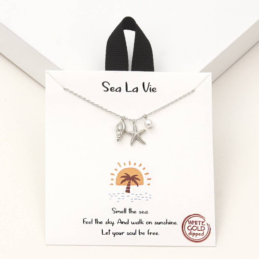 Gold-Dipped Beach Charms Necklace