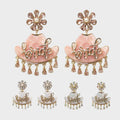 Bride Cowboy Girl Crystal Charm Dangle Earrings