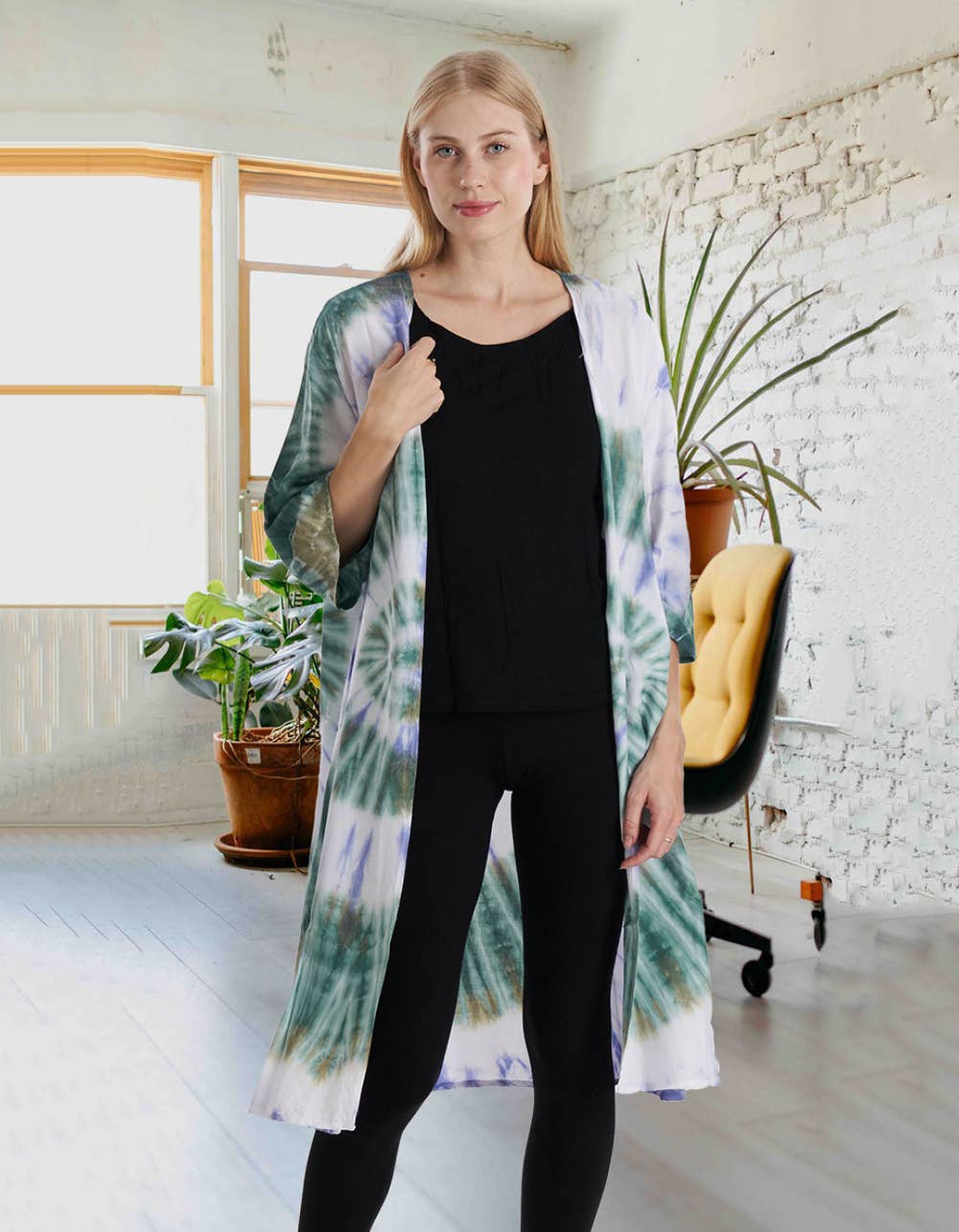 Spiral Tie-Dye Kimono (TH-1443)