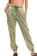 .....1016 Acid Wash Fleece Sweatpants with Pockets SI-26132
