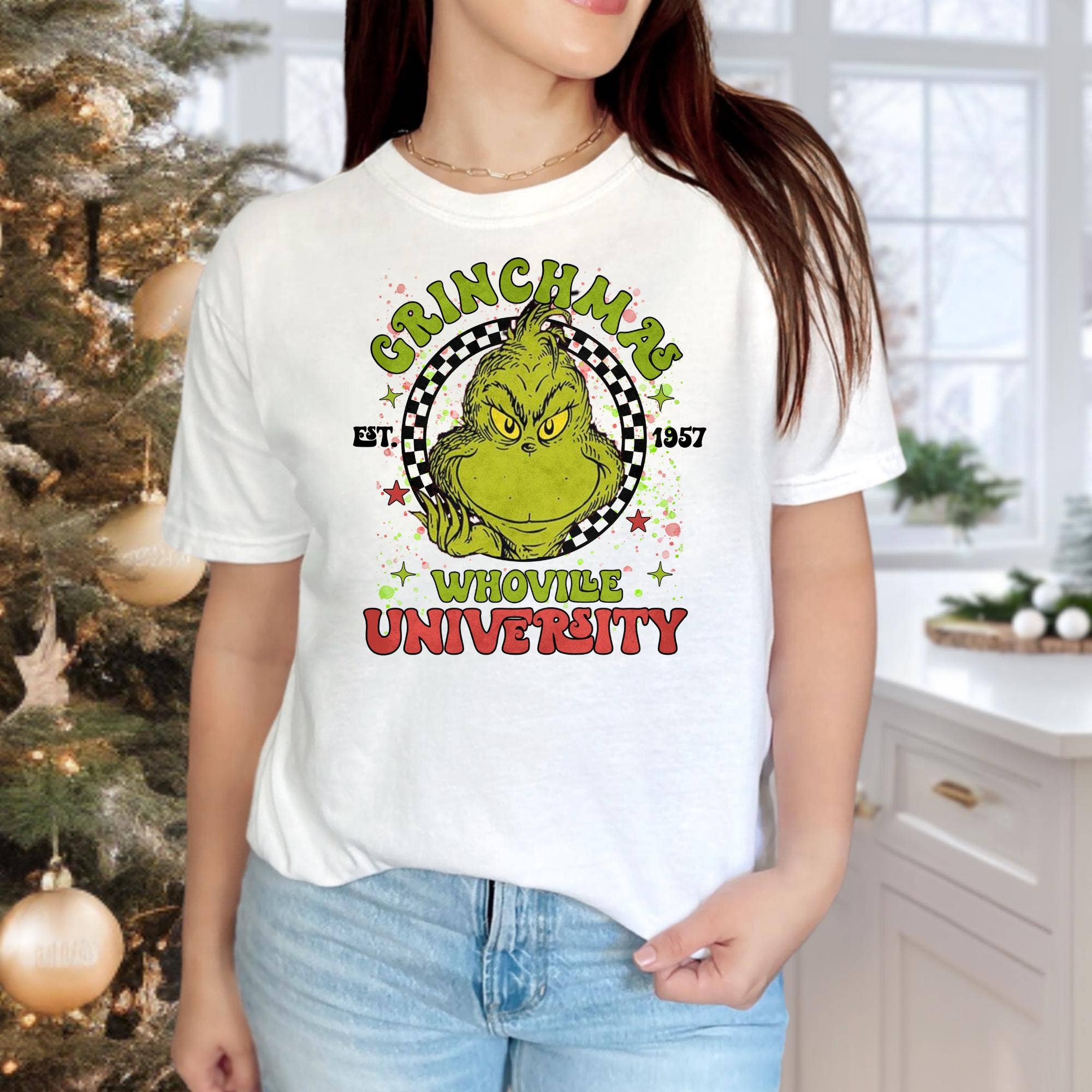 Retro Grinchmas Whoville University Shirt - Funny Christmas