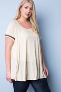 .SI-1342 Plus Size Embroidered Swing Tunic -