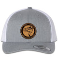 Striper Deco 6 Panel Trucker Snap Back Heather Grey White Hat Unisex