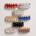 Linked Glass Stone Stretch Bracelet