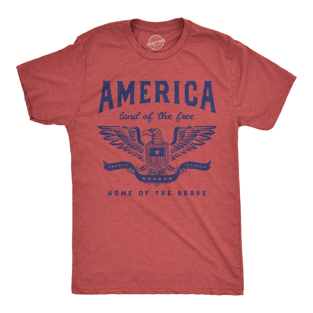 America Land of the Free Home of the Brave Men's T Shirt Unisex