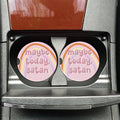 Maybe Today Satan Retro Car Coasters