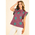 Embroidered Ditsy Flower Print Top