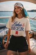 Lakes & Beer Relaxed Crop T-Shirt