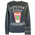 Lipstick Lattes Leggings-Dark Heather LS-2145