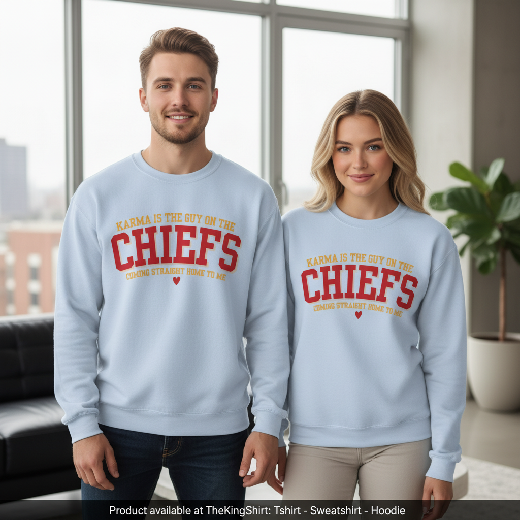 Chiefs Karma Football Fan Crewneck - Swift Quote Sweatshirt