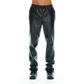 Faux Leather Jogger in Black