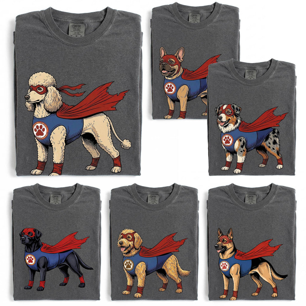 Super Hero Dogs: Comic Book Dog Comfort Colors s Unisex