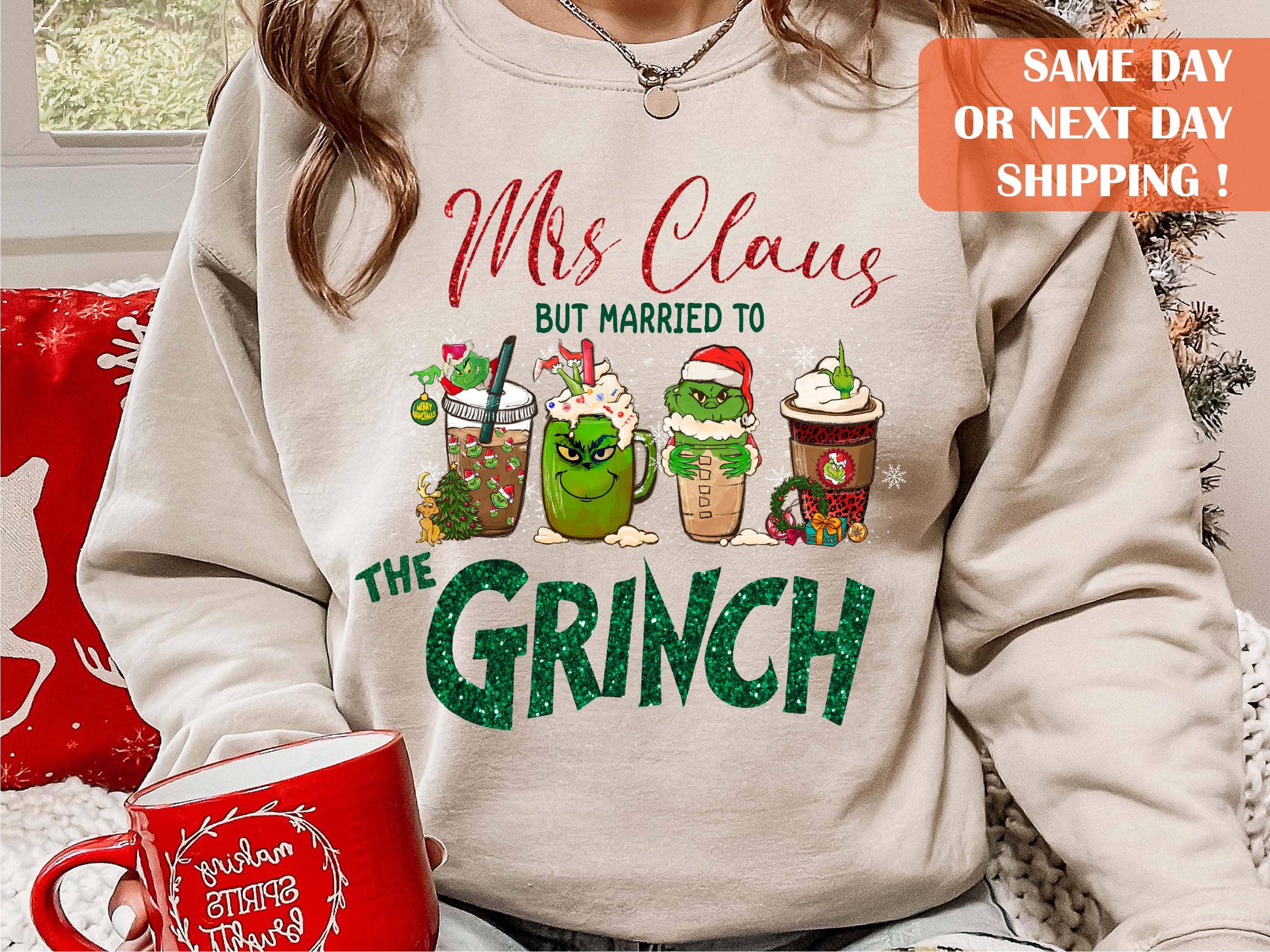 Mrs Claus and Grinch Christmas Gift Tee