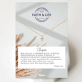 Dainty Cubic Zirconia 14k Gold Inspirational Cross Necklace