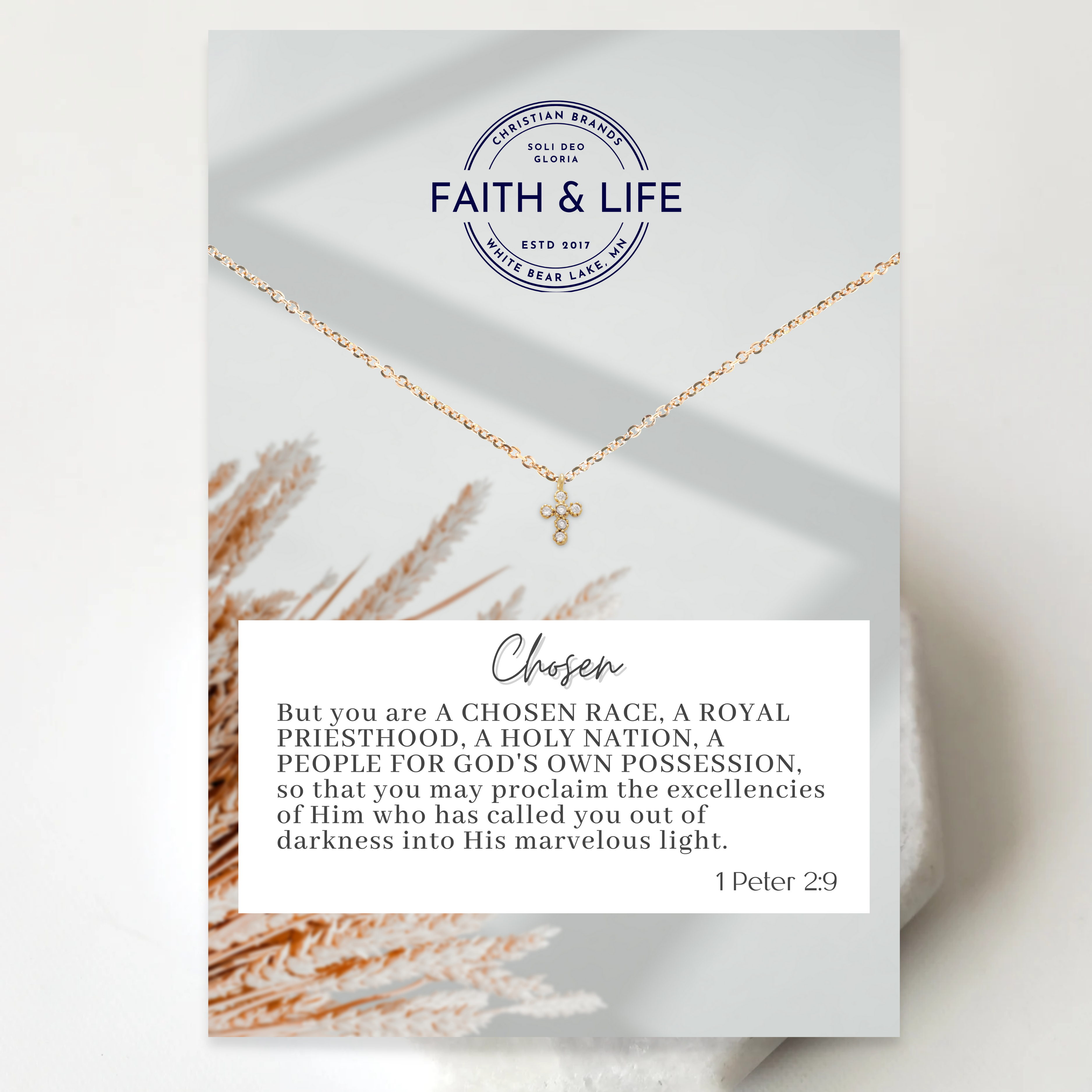 Dainty Cubic Zirconia 14k Gold Inspirational Cross Necklace