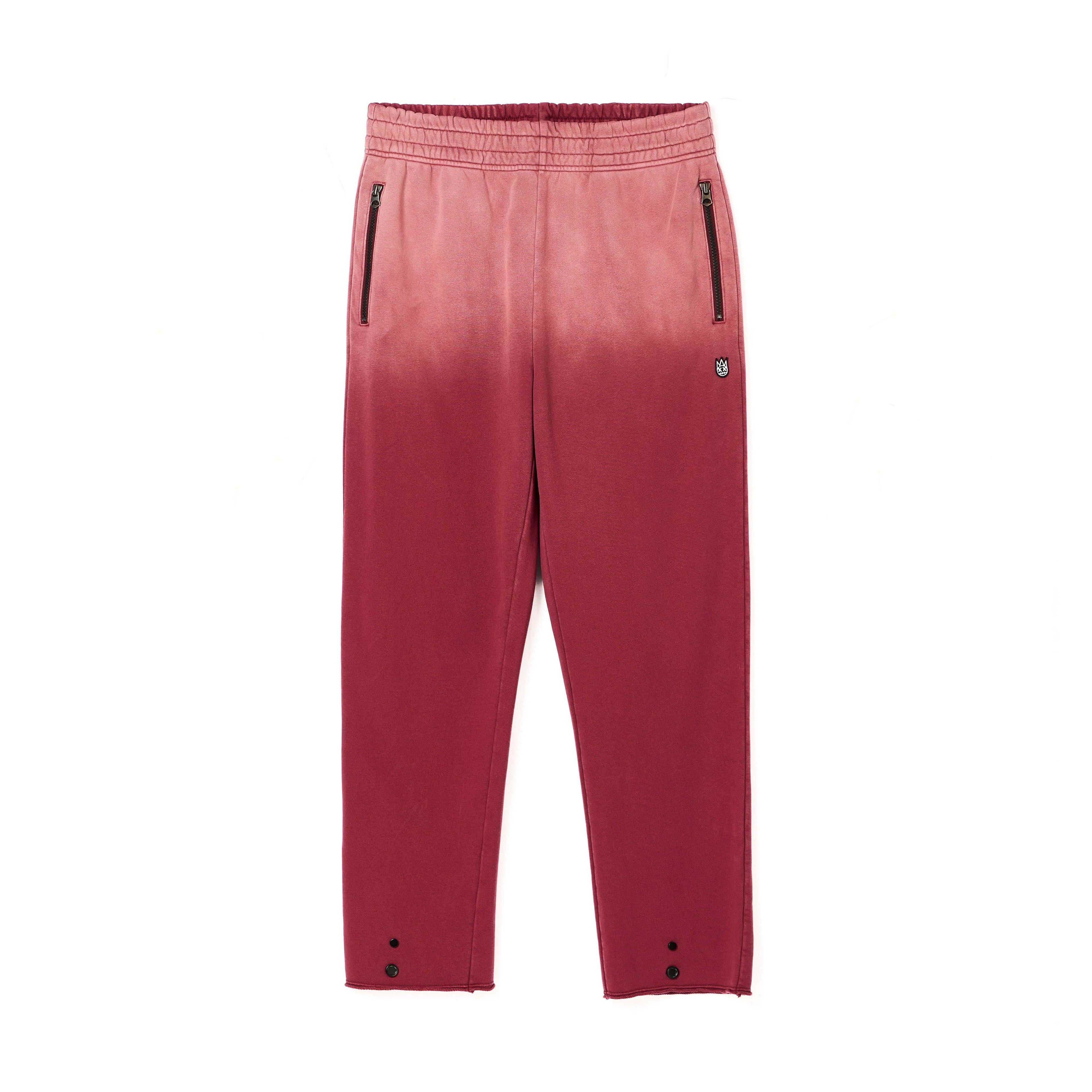 Open Hem Sweatpants in Vintage Merlot