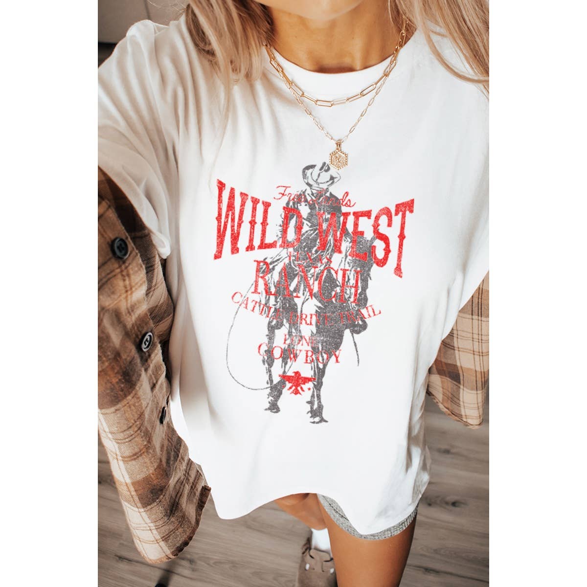 Wild West Vintage Graphic Oversized Tee