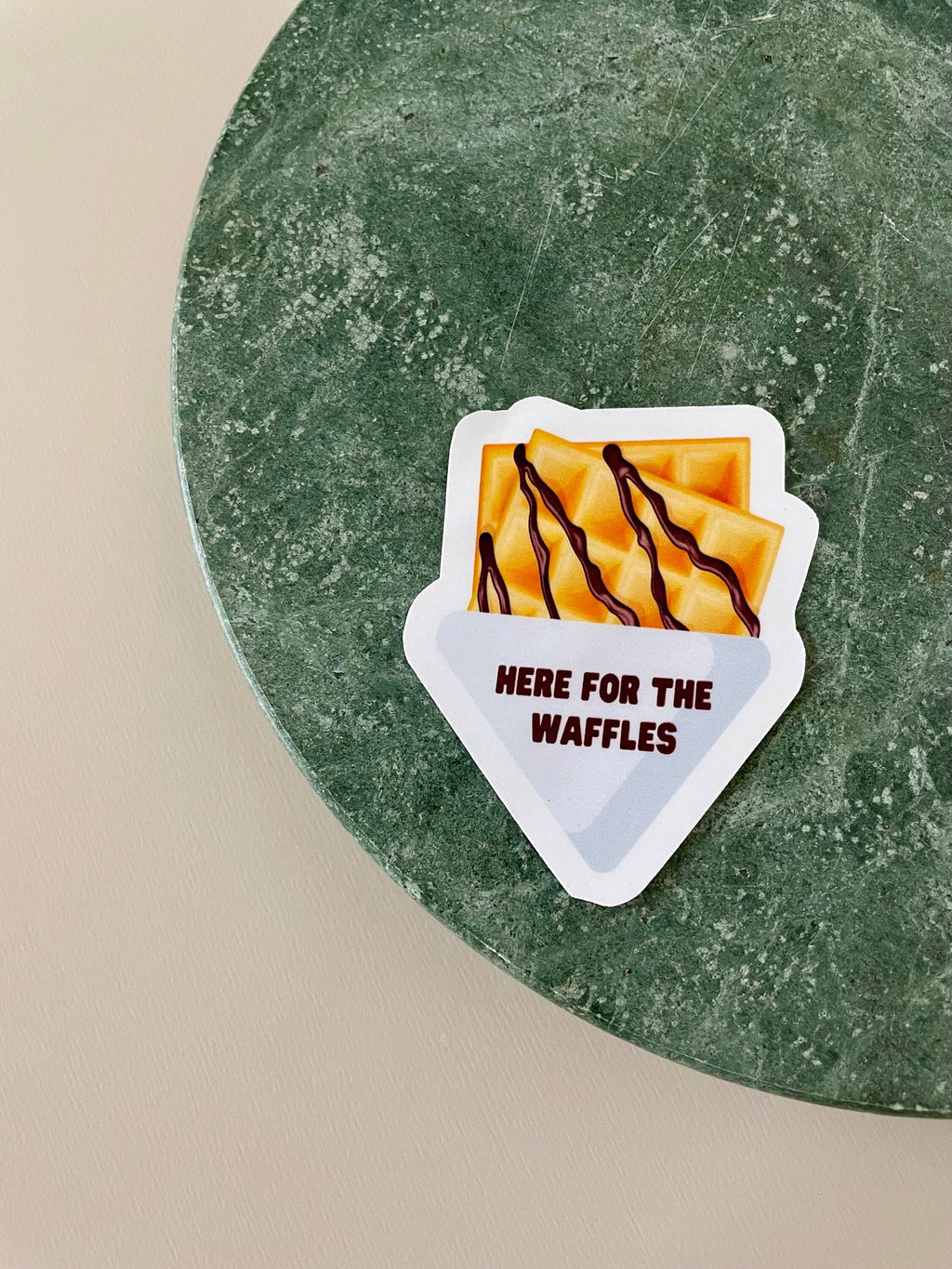 Waffle Ski Snowboarding Die-Cut Sticker Unisex
