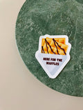 Waffle Ski Snowboarding Die-Cut Sticker