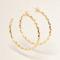 M-14K Gold Dipped Twisted Hoop Earrings