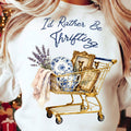 Vintage Thrift Cart Tee For Retro Resale Lover