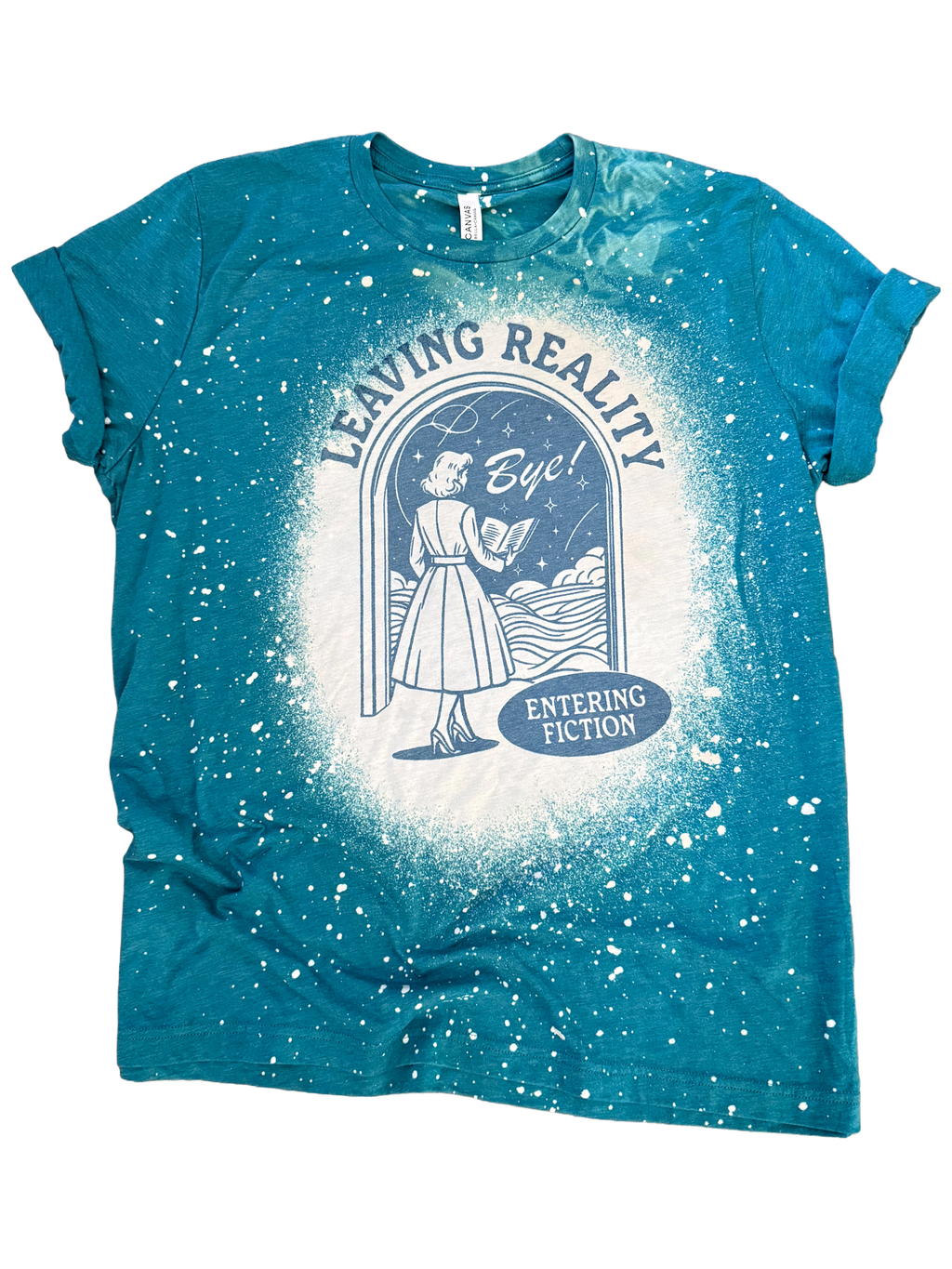 Leaving Reality Book Lover Bleached Tee Unisex