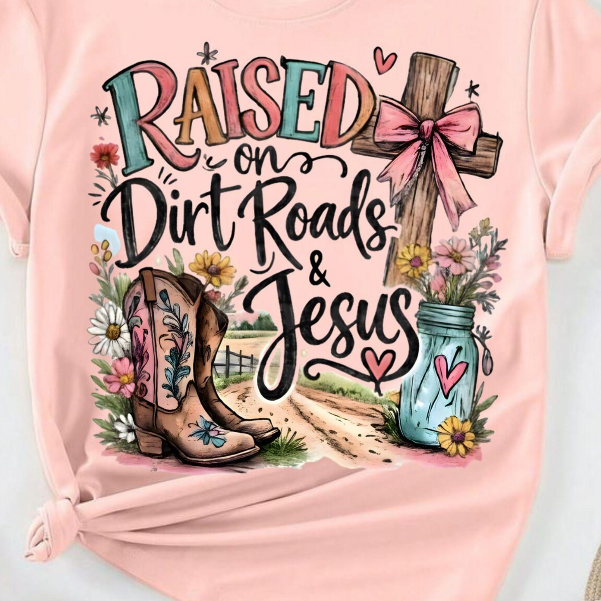 Raised On Dirt Road and Jesus Unisex