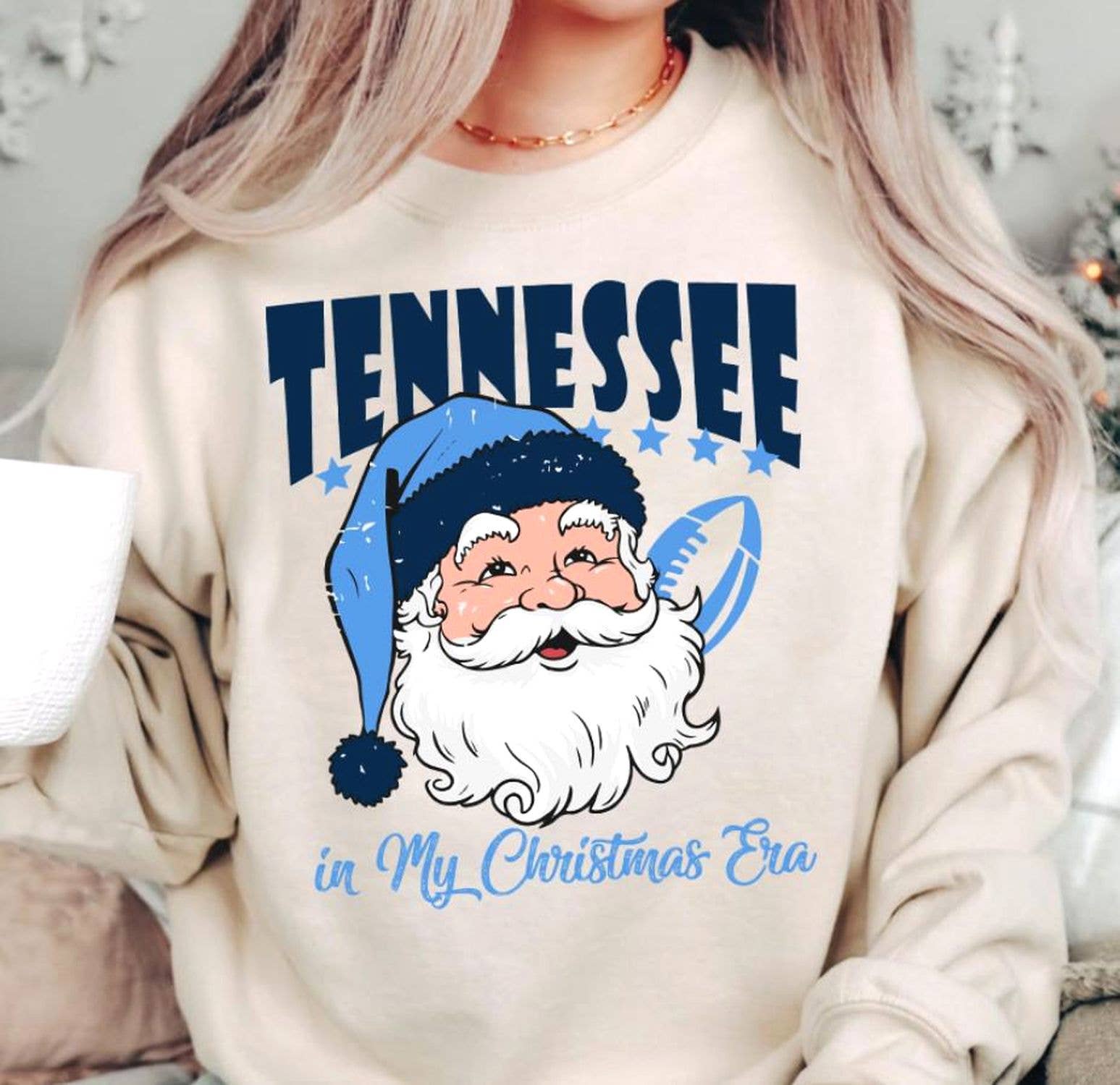 Vintage Tennessee Football Christmas Era Unisex Sweatshirt