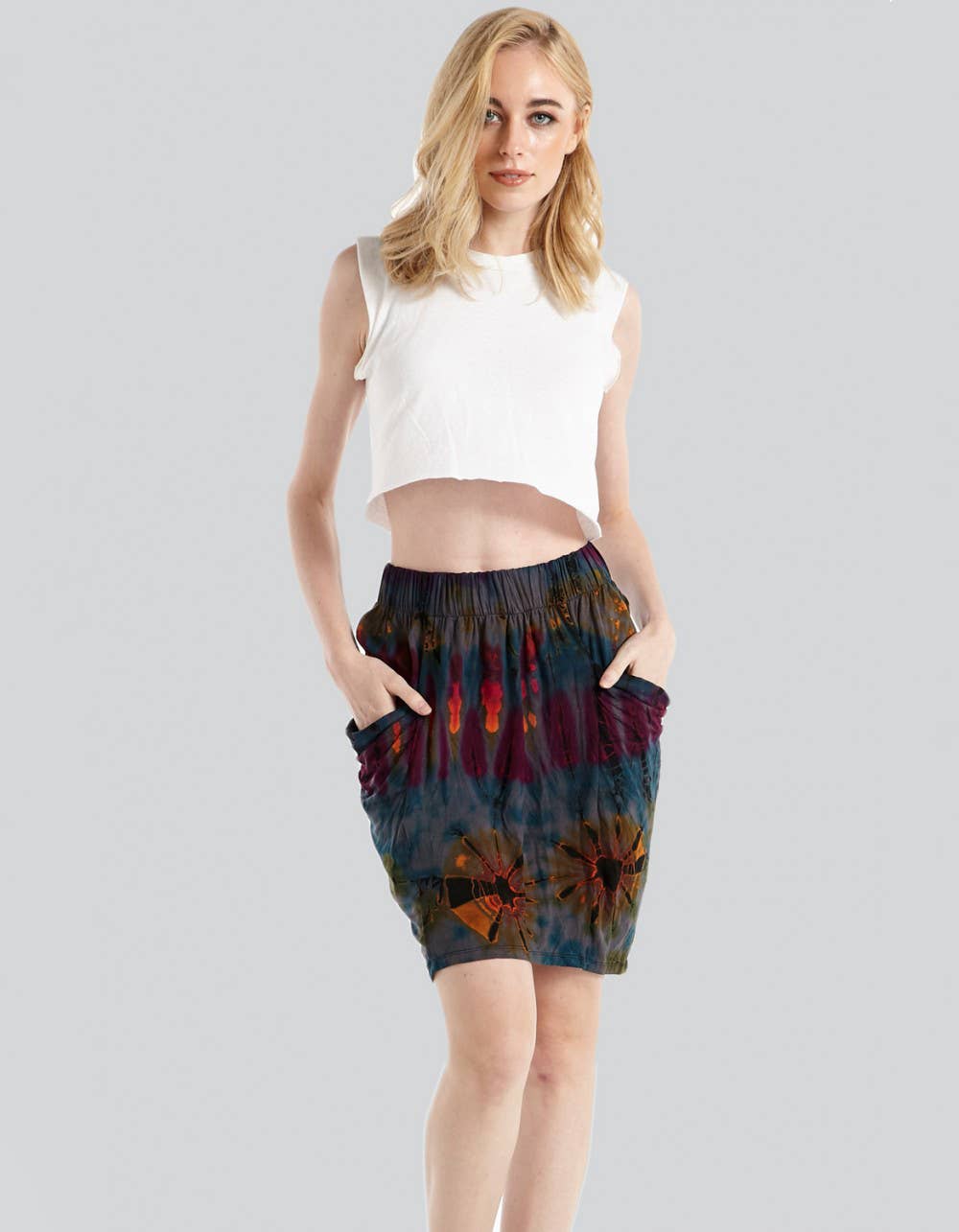 Tie-Dye Skirt with Pockets (TH-1270)