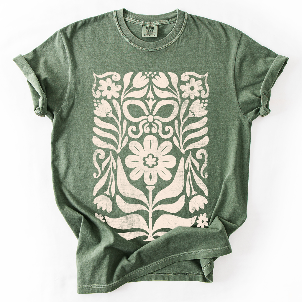 Vintage Folk Flower Pattern, Vintage Boho, Nature Unisex