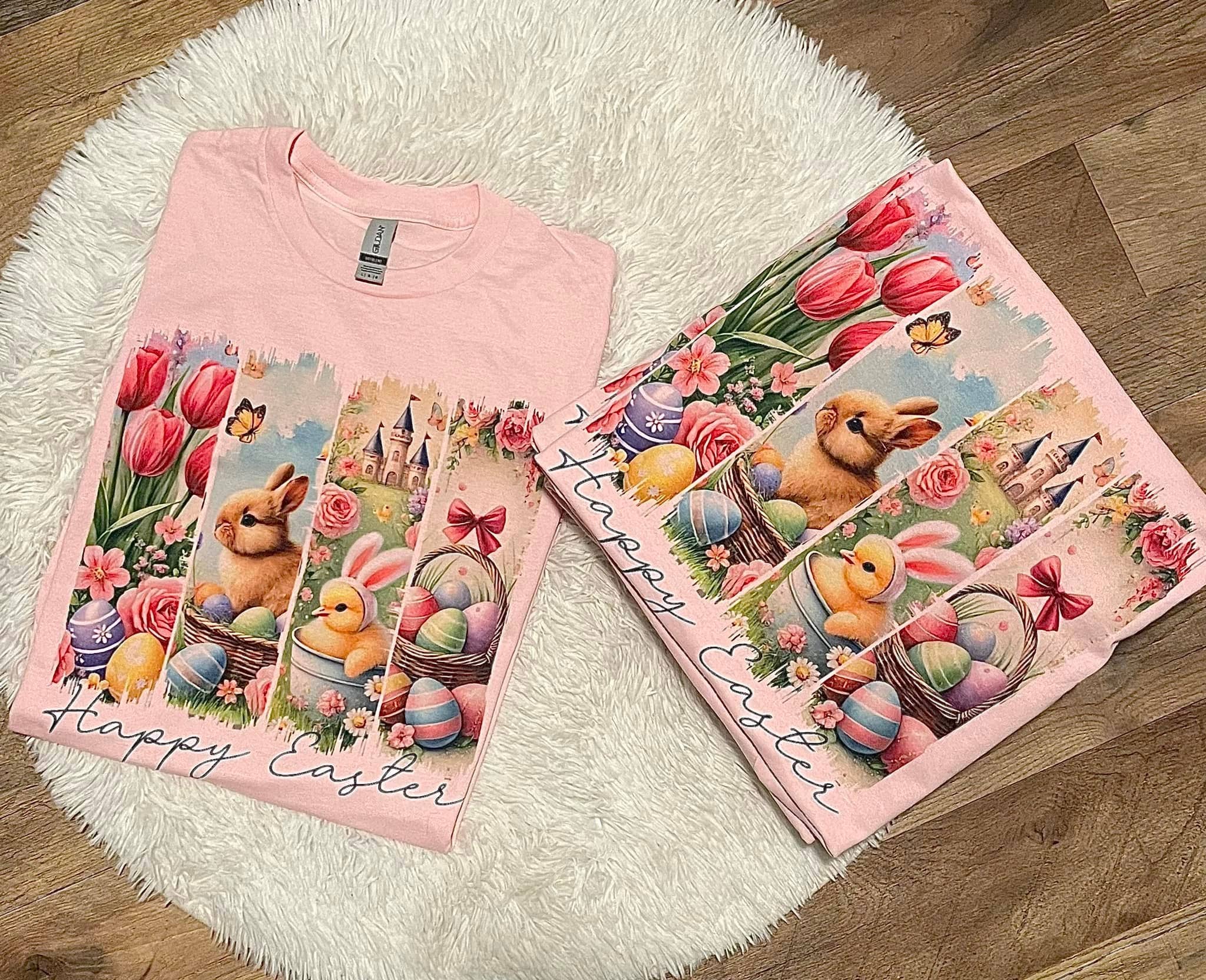 Happy Easter Pink Tshirt